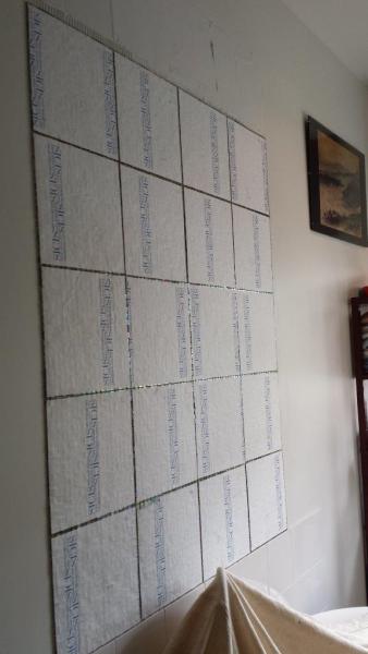 Large project planning board with handwritten notes mounted on an office wall